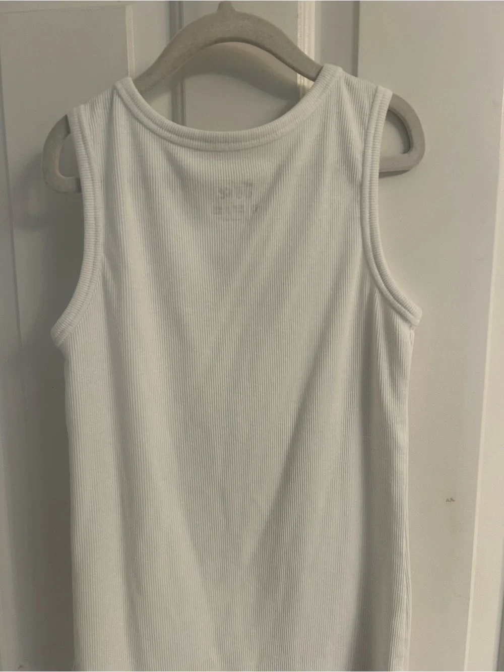 Girls Justice White Ribbed Tank Top